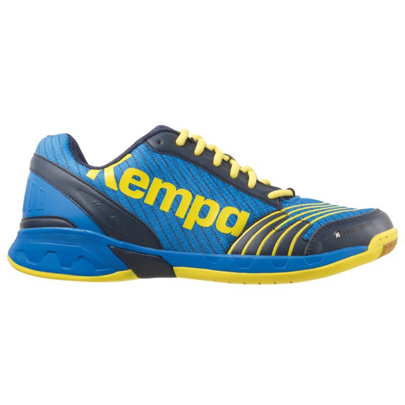 Kempa Attack Three Mens Shoes Deep Blue Lime Yellow