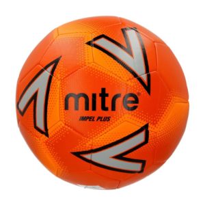 Mitre Impel Plus Football Orange Silver Orange Size 3,4 & 5