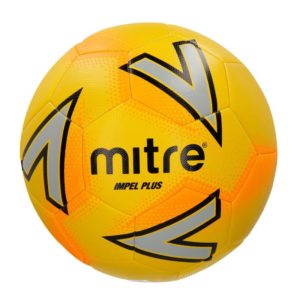 Mitre Impel Plus Football Yellow Silver Orange Size 3,4 & 5