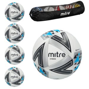 Mitre Ultimatch 5 Football + Free Ball Tube Deal Size 3,4 & 5