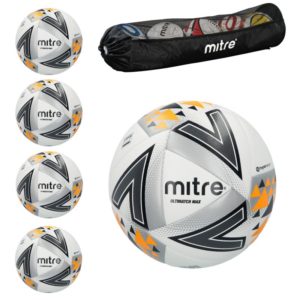 Mitre Ultimatch Max 5 Football + Free Ball Tube Deal Size 4 & 5