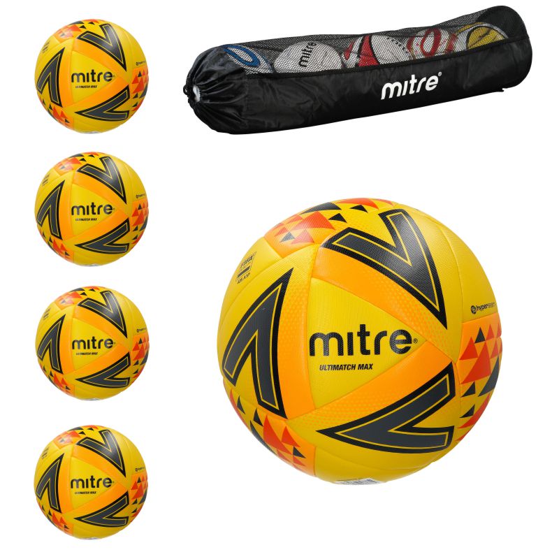 Mitre Ultimatch Max 5 Football + Free Ball Tube Deal Size 4 & 5 – RJM ...