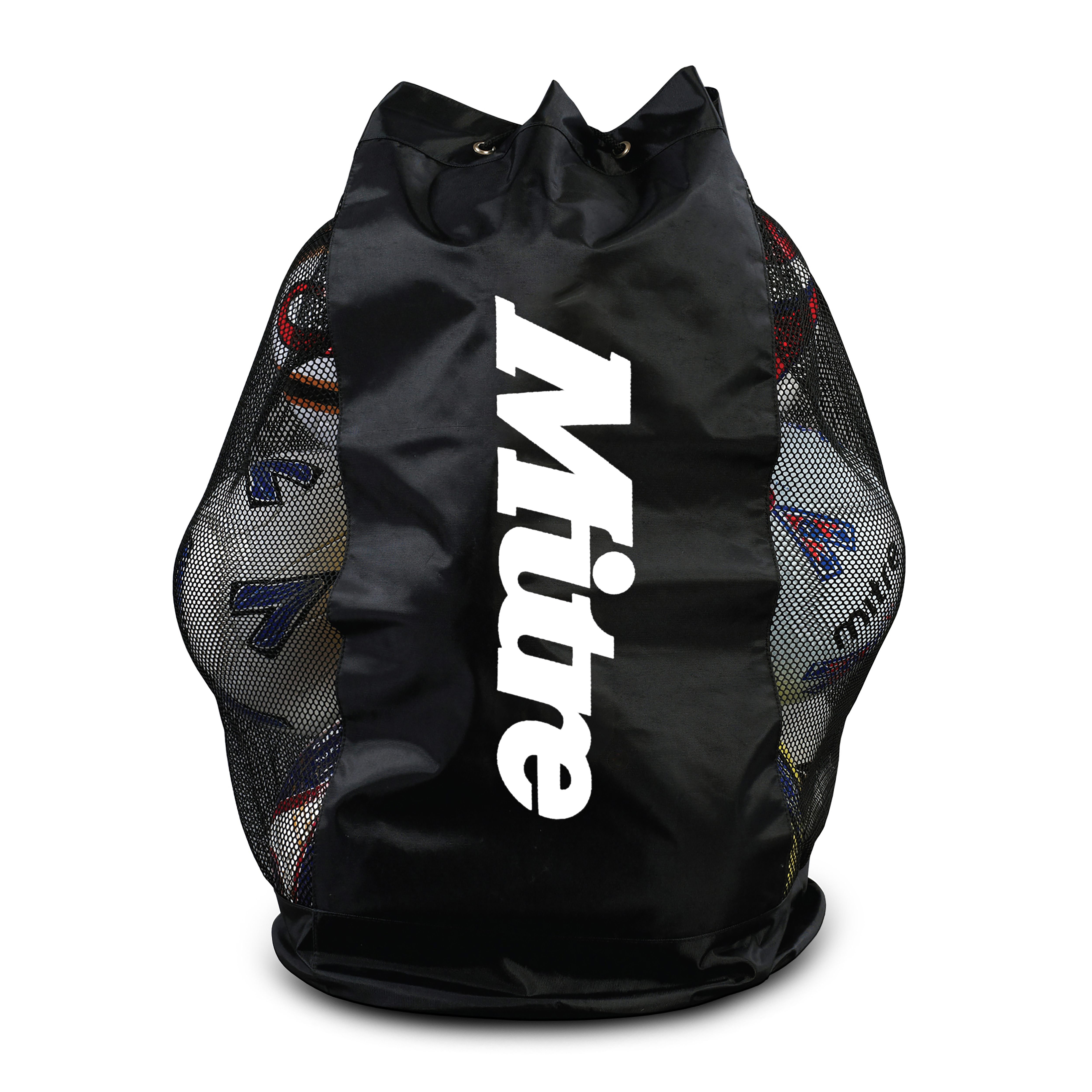 Mitre 12 Football Mesh Ball Sack Black