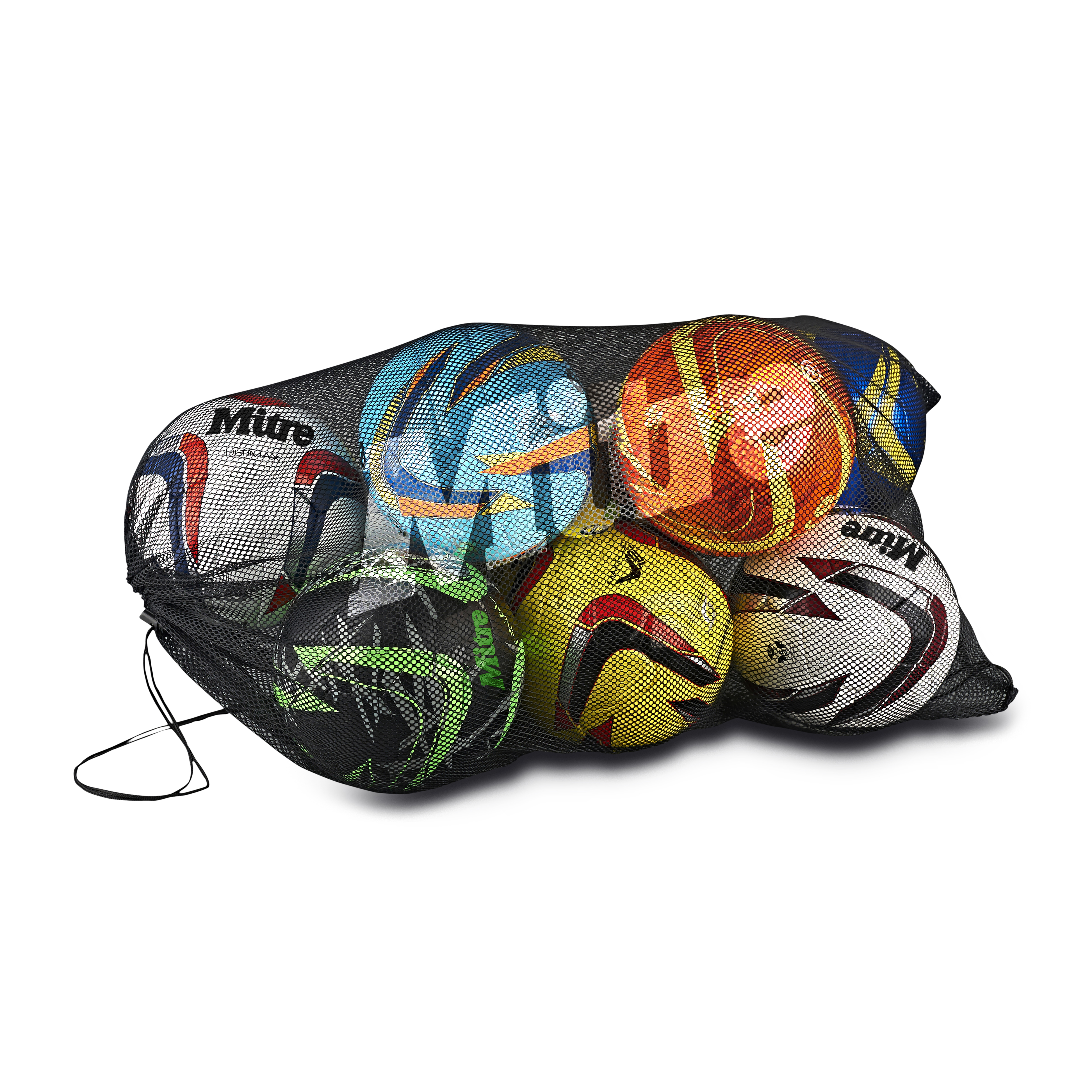Mitre 10 Football Mesh Ball Sack Black