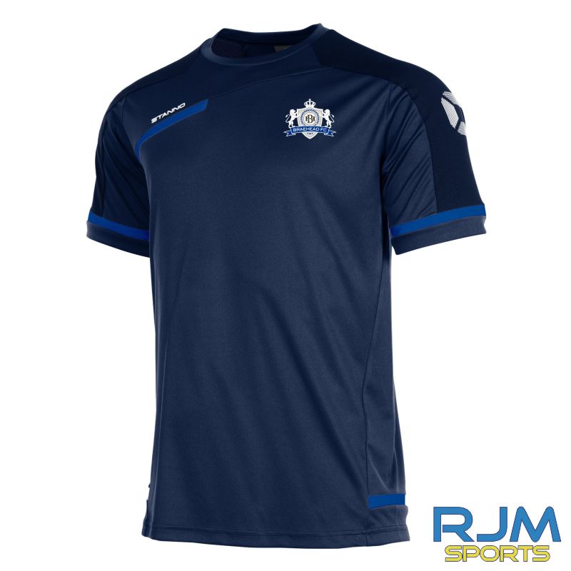 Braehead FC Stanno Prestige Short Sleeve T-Shirt Navy/Royal