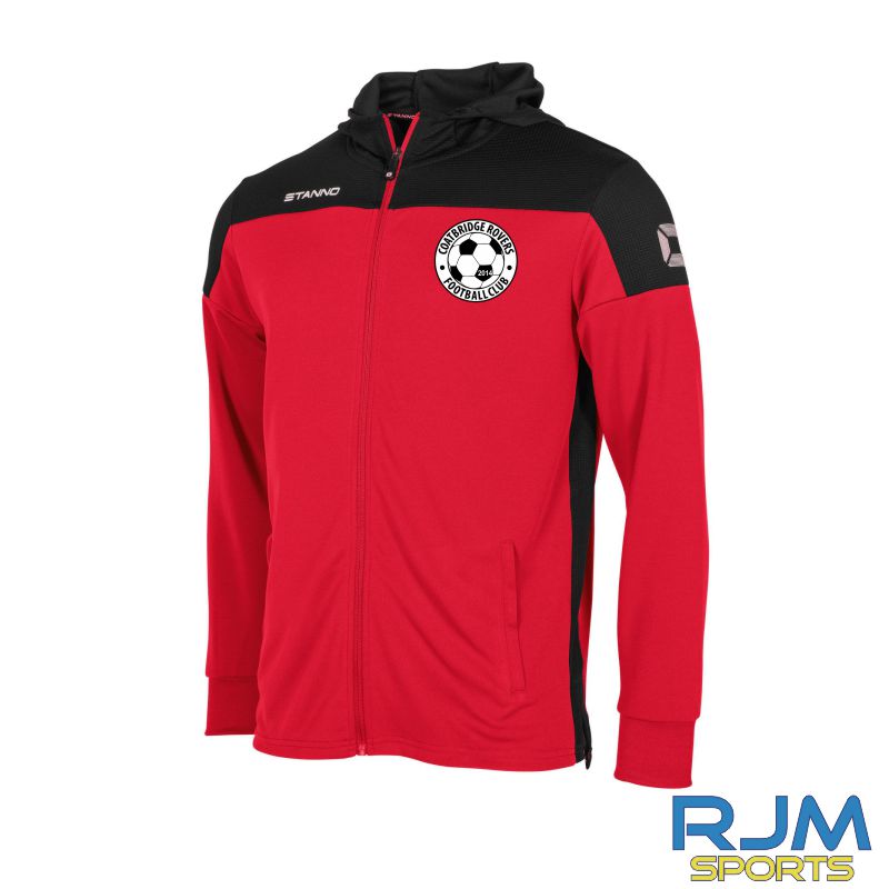 Coatbridge Rovers FC Stanno Pride Hooded Sweat Jacket Red Black