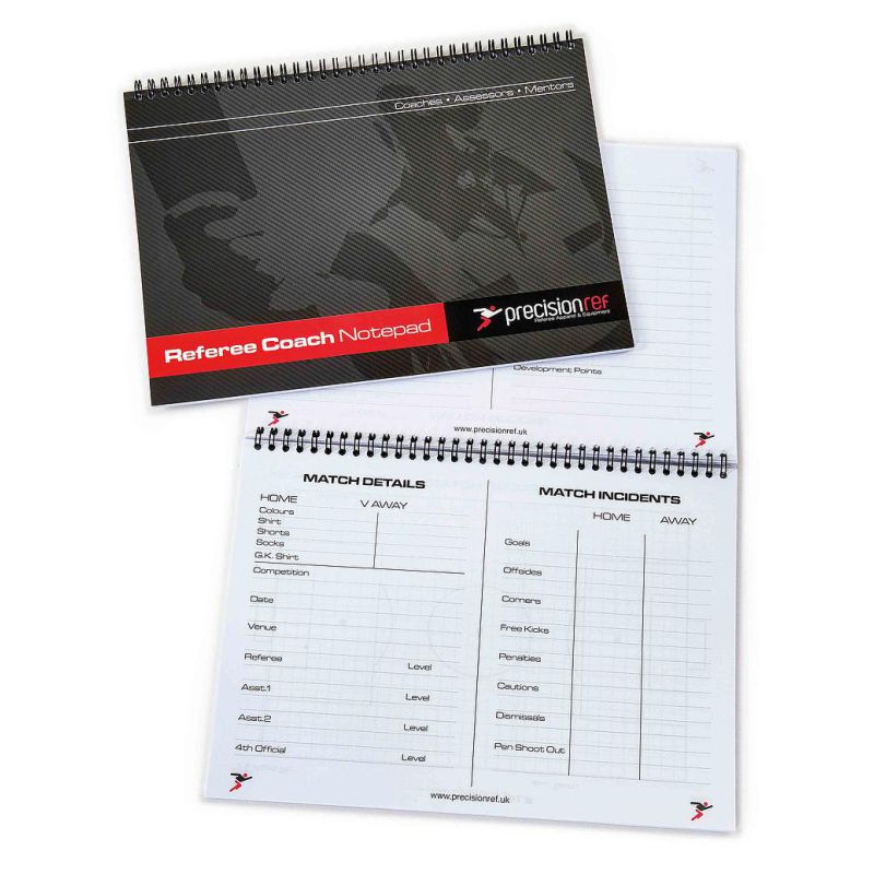 Precision Pro Referee's Coach Notepad (Various sizes)