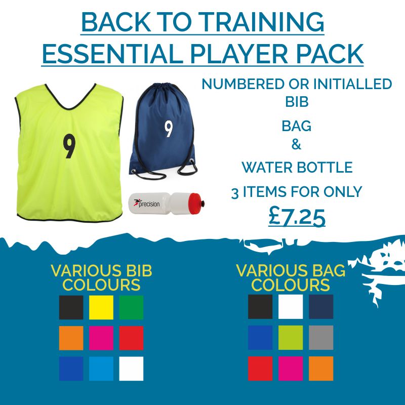 Individual Personalised Bib, Bag & Water Bottle Player Training Bundle