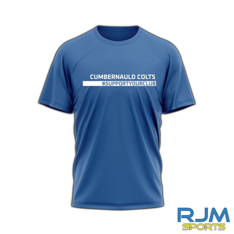 Cumbernauld Colts #SupportYourClub T-Shirt Royal - RJM Sports