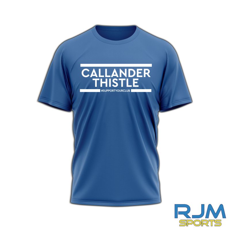 Callander Thistle FC #SupportYourClub T-Shirt Royal Blue