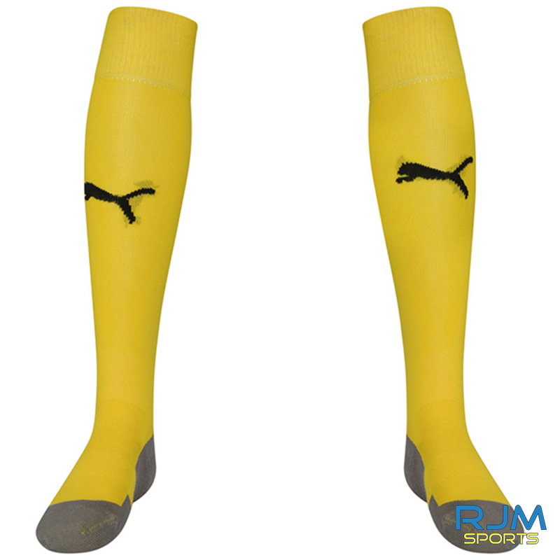 Stenhousemuir FC Puma Liga Core 2021/22 GK Socks Cyber Yellow