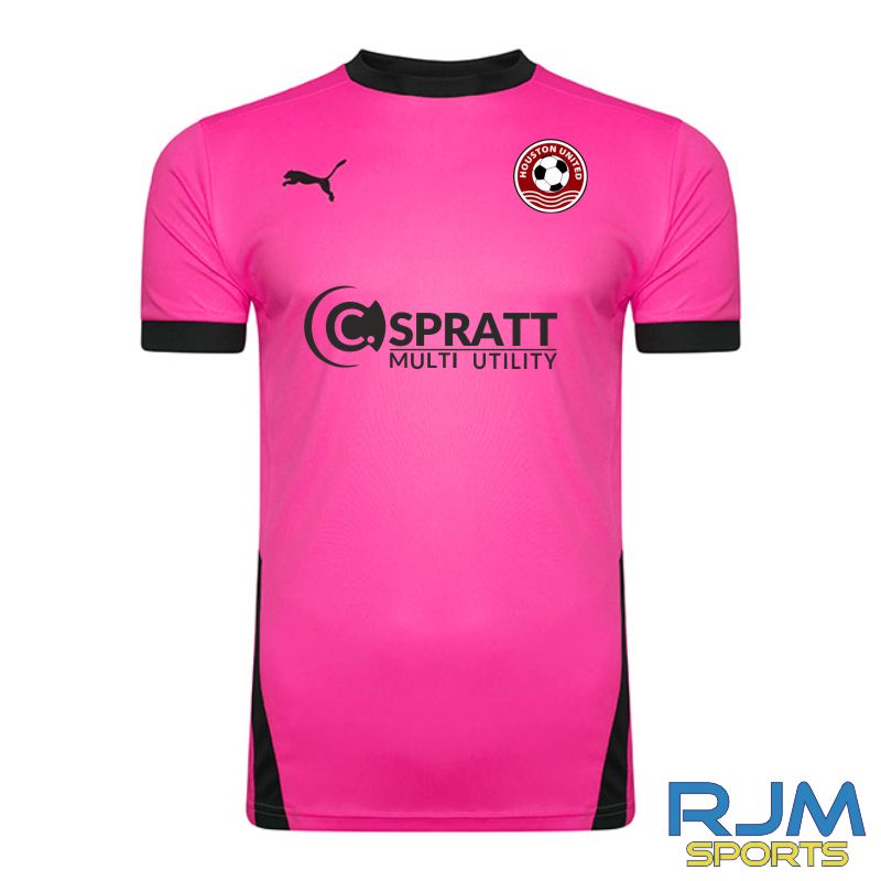 Houston United FC Girls Puma Goal Short Sleeve Shirt Fluo Pink/Black