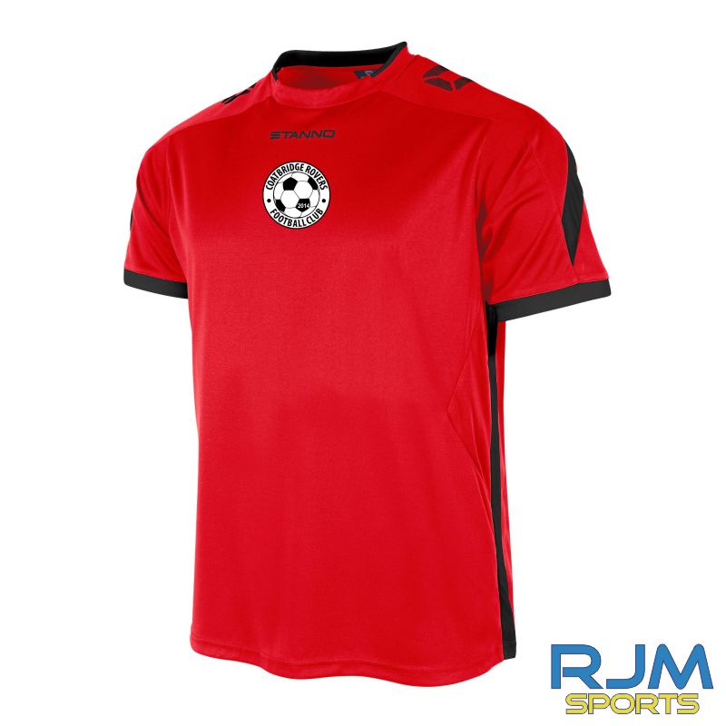 Coatbridge Rovers FC Stanno Drive Home Short Sleeve Shirt Red Black
