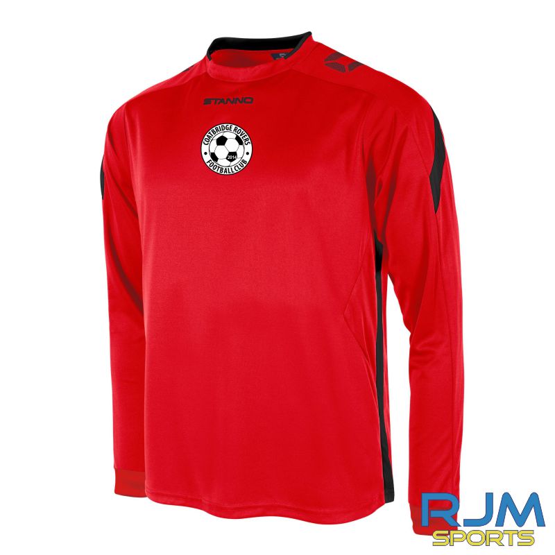 Coatbridge Rovers FC Stanno Drive Home Long Sleeve Shirt Red Black