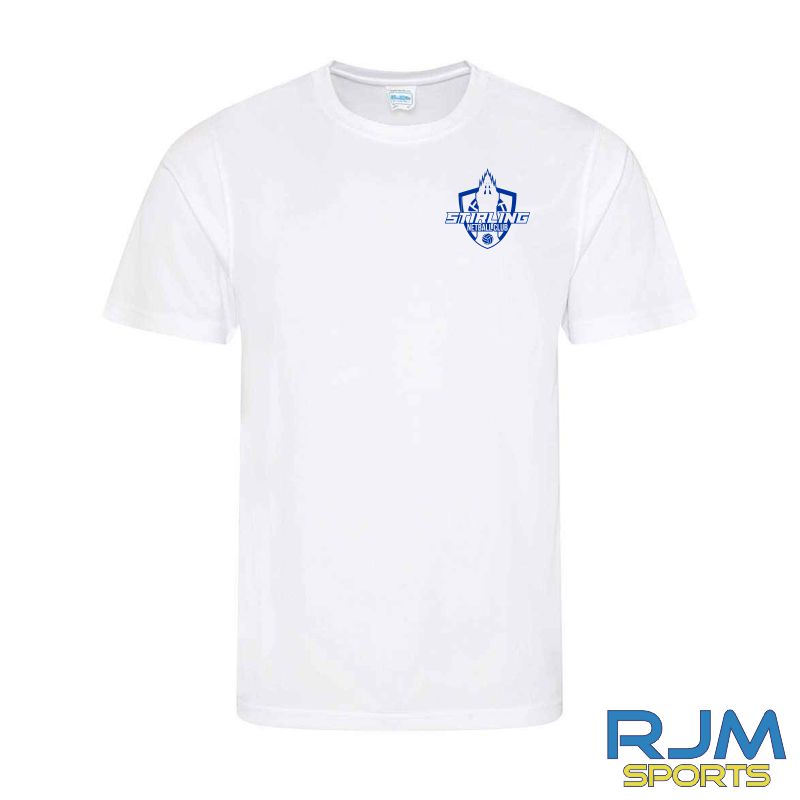 Stirling Netball Club AWDis Polyester T-Shirt White