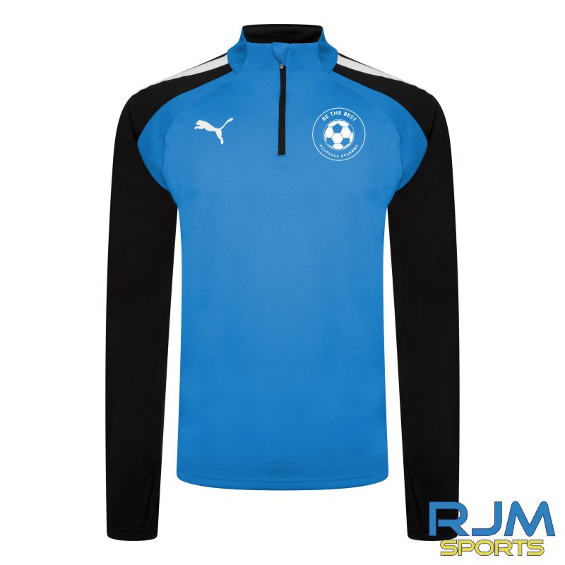 Be The Best Football Academy Puma Team Liga 1/4 Zip Electric Blue Black