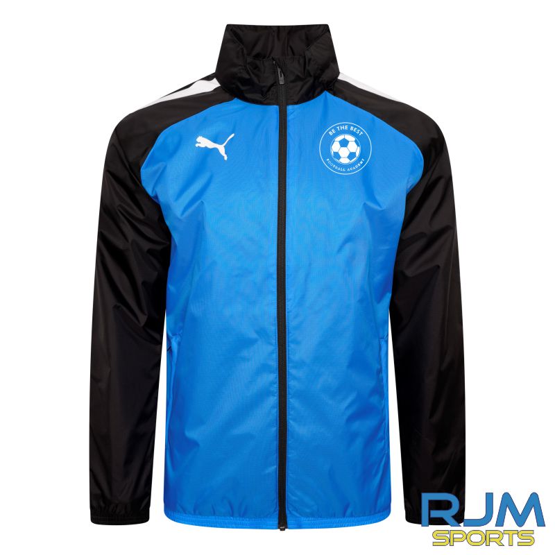 Be The Best Football Academy Puma Team Liga Rain Jacket Electric Blue Black