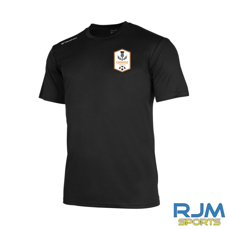 Coatbridge Thistle FC Stanno Field Short Sleeve Shirt Black