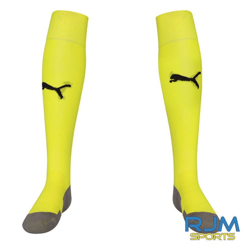 Riverside FC Home Goalkeeper Puma Liga Core Socks Fluo Yellow