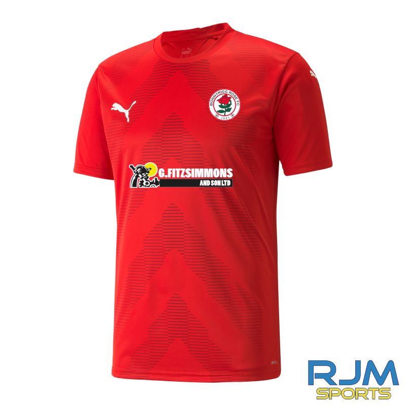 Bonnyrigg Rose FC 2022/23 3rd Strip Shirt Red White