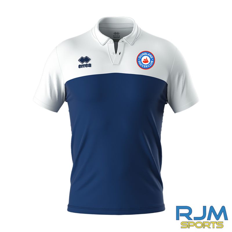 Dunblane Soccer Club Errea Bob Polo Shirt Navy White
