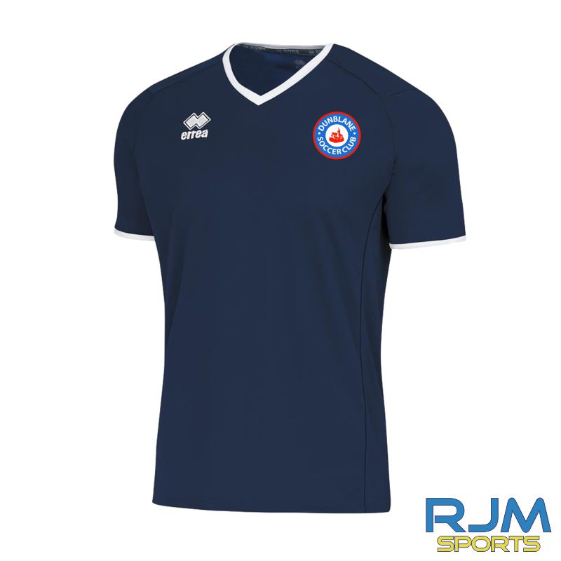Dunblane Soccer Club Errea Lennox Traning T-Shirt Navy