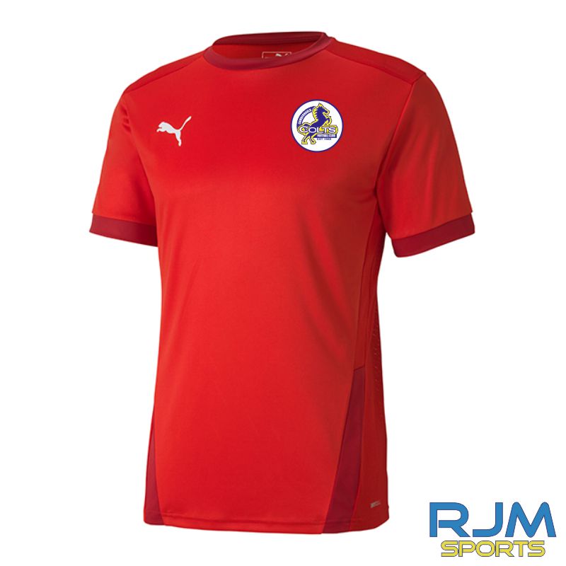 Cumbernauld Colts Away Puma Goal Short Sleeve Shirt Red