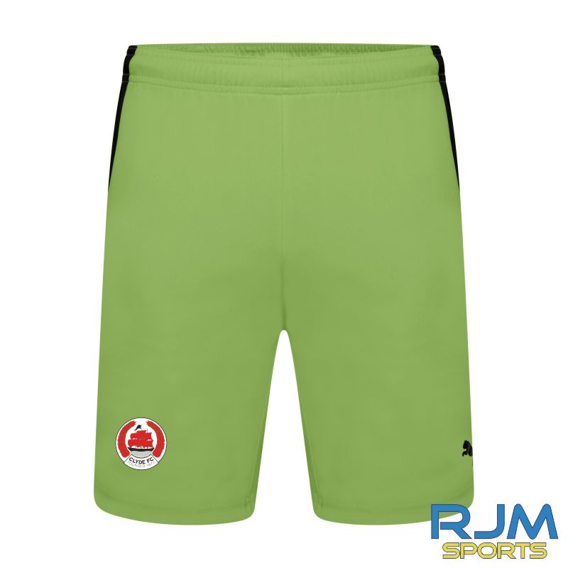 Clyde FC 2022/23 Away Goalkeeper Shorts Fizzy Lime