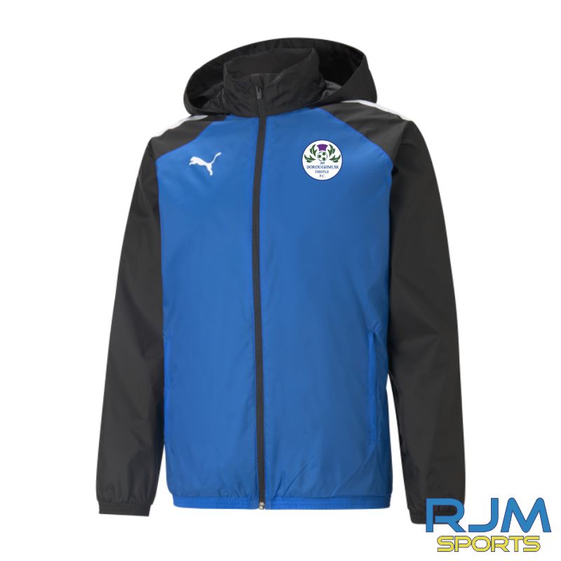 Boroughmuir Thistle FC Coaches Puma Team Liga Rain Jacket Electric Blue Black