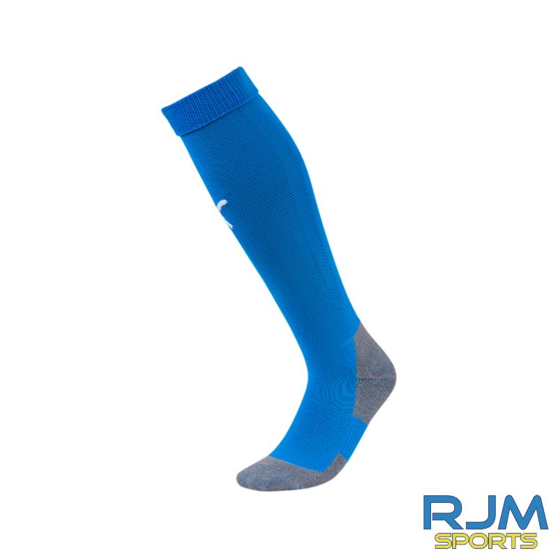 Dundonald Bluebell JFC Home Puma Liga Core Socks Electric Blue White