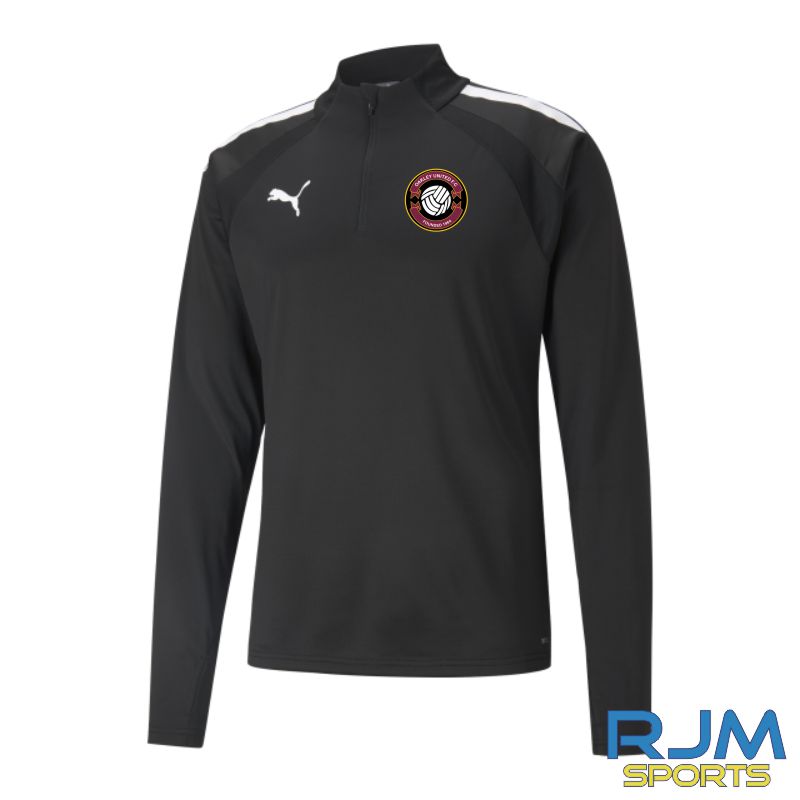 Oakley United FC Puma Team Liga Quarter Zip Top Black White