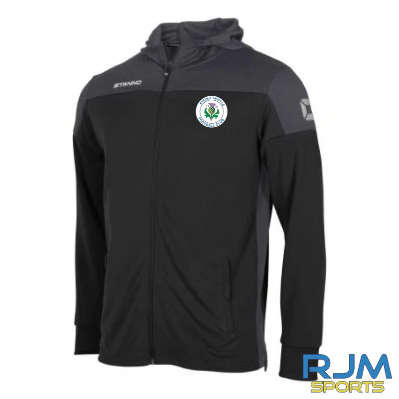 Steins Thistle FC Stanno Pride Coaches Hooded Sweat Jacket Black