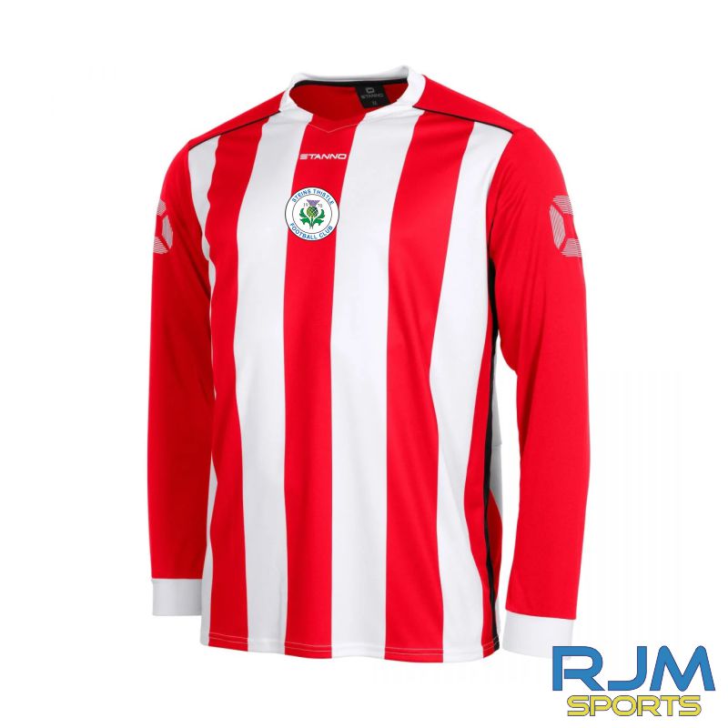 Steins Thistle FC Stanno Away Brighton Long Sleeve Shirt Red White