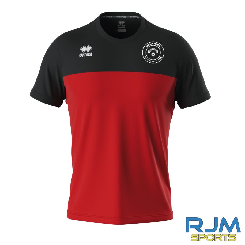 Bridgend FC Errea Brandon S/S Shirt Red Black