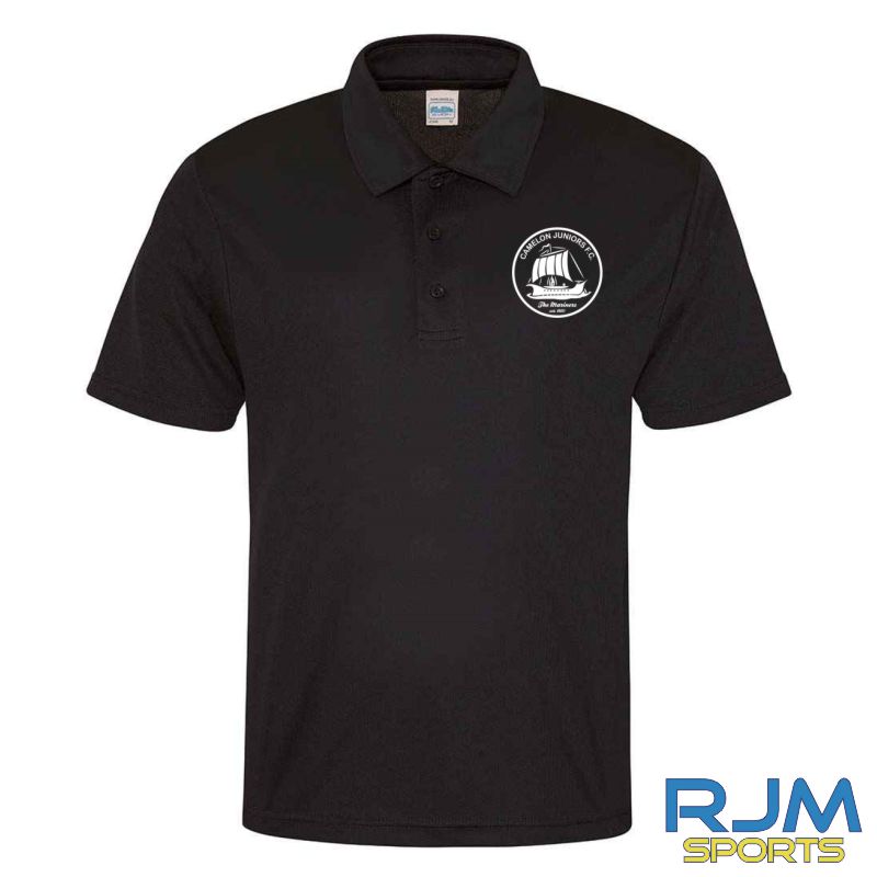 Camelon Juniors FC AWDis Polo Shirt Black