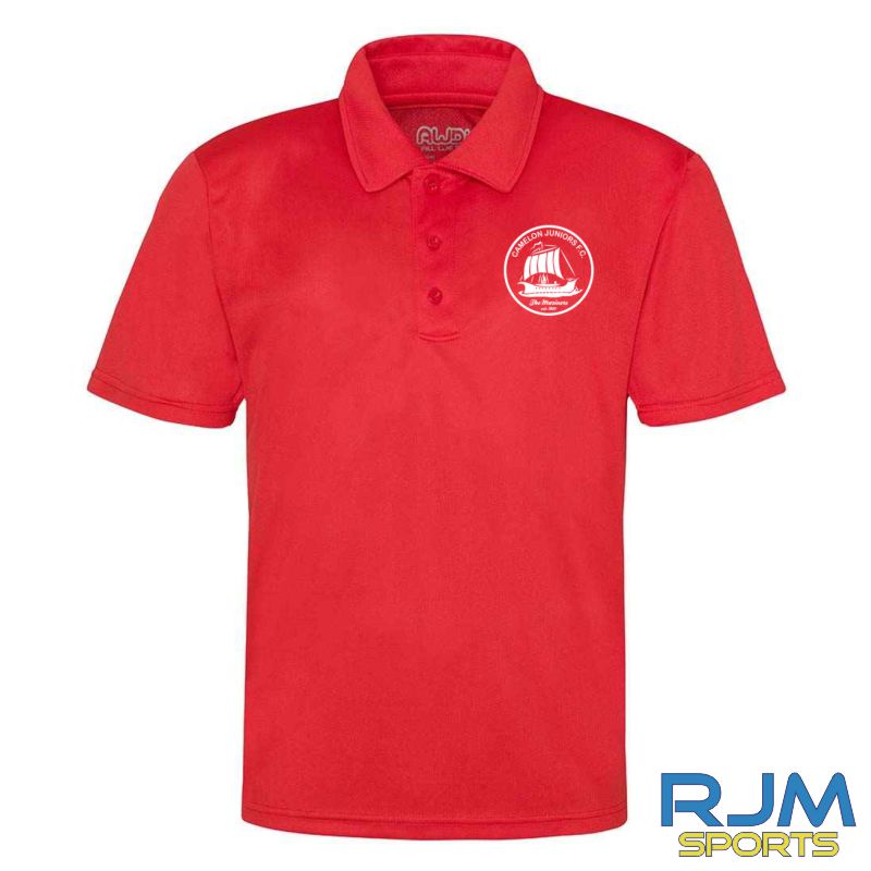Camelon Juniors FC AWDis Polo Shirt Red