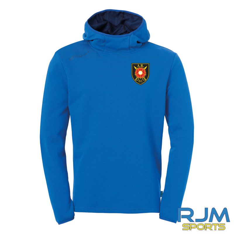 Albion Rovers FC Uhlsport Essential Hoodie Azure Blue