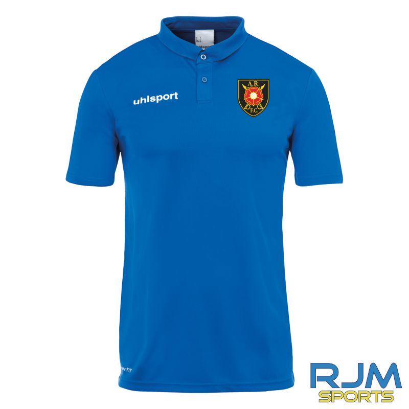 Albion Rovers FC Uhlsport Essential Poly Polo Shirt Azure Blue