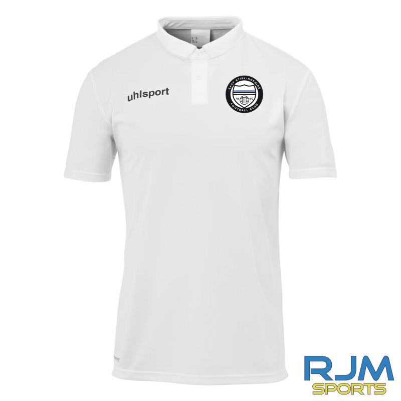 East Stirlingshire FC Uhlsport Essential Poly Polo Shirt White