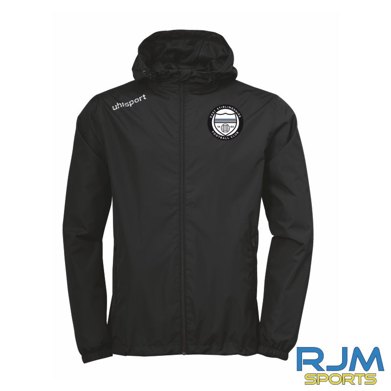East Stirlingshire FC Uhlsport Essential Rain Jacket Black