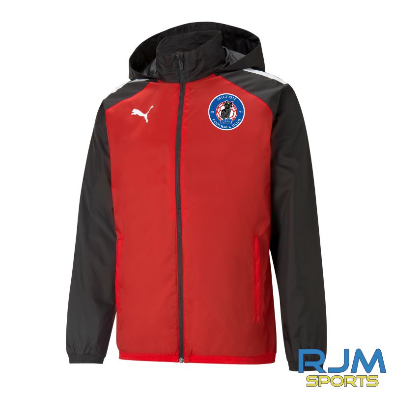Milton FC Puma Team Liga All Weather Jacket Red/Black