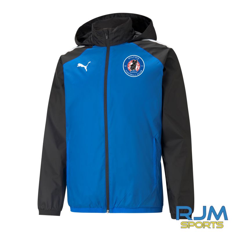 Milton FC Puma Team Liga All Weather Jacket Electric Blue/Black