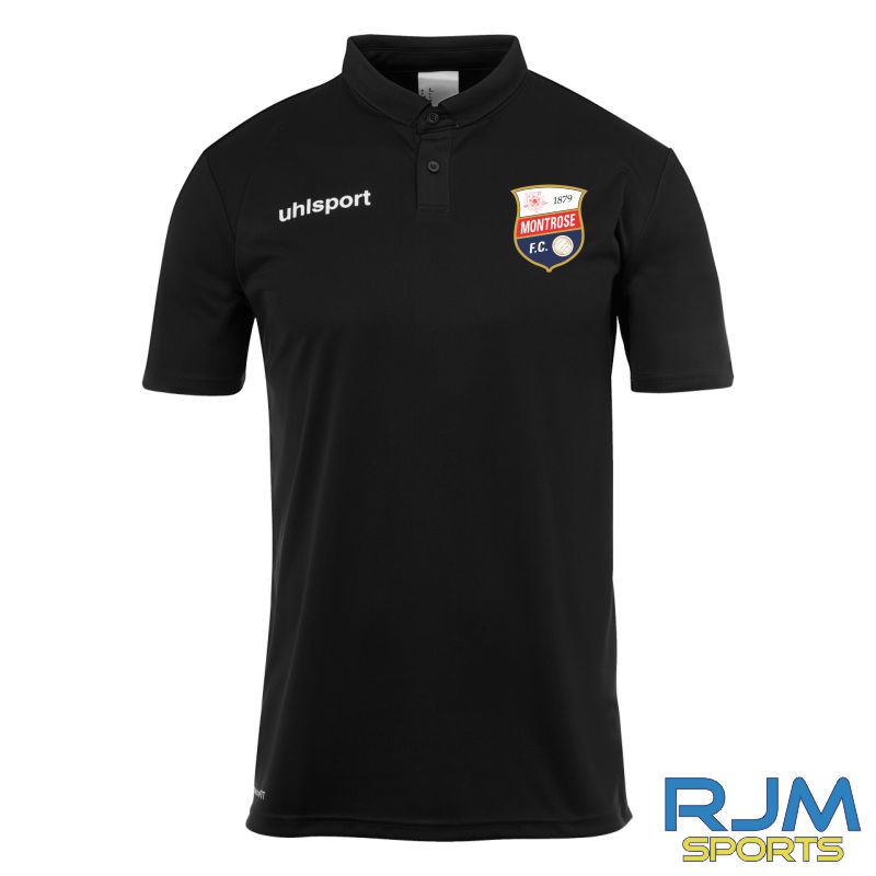 Montrose FC Uhlsport Essential Poly Polo Shirt Black