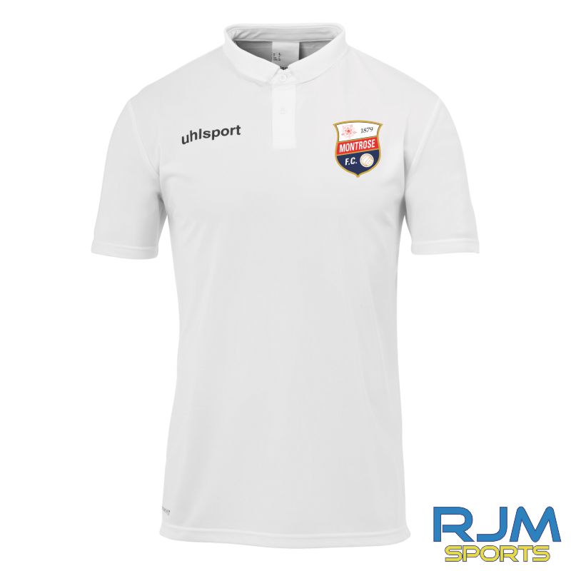 Montrose FC Uhlsport Essential Poly Polo Shirt White