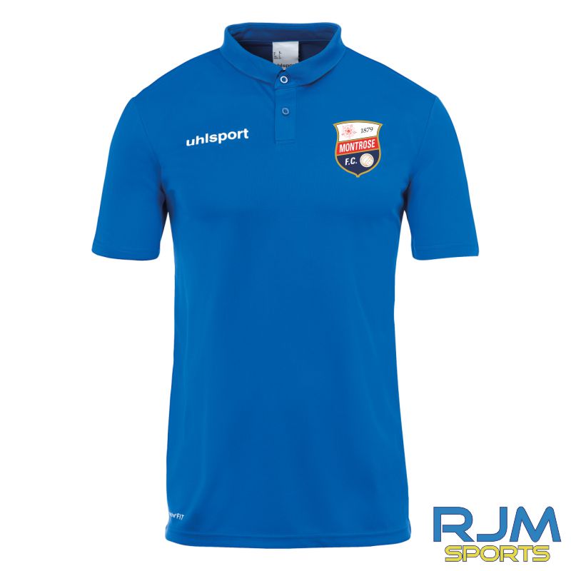 Montrose FC Uhlsport Essential Poly Polo Shirt Azure Blue