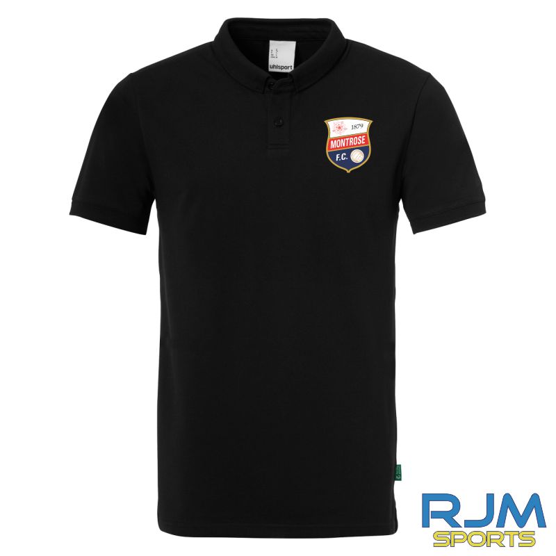 Montrose FC Uhlsport Essential Polo Shirt Prime Black