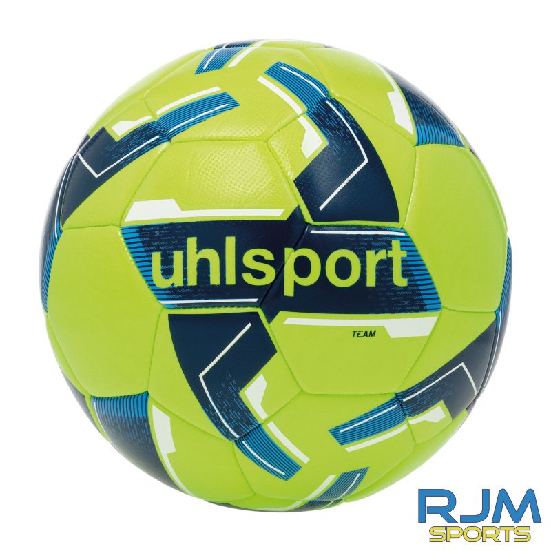 Stenhousemuir FC Uhlsport Team Classic Football Fluo Yellow/Navy/White Size 4