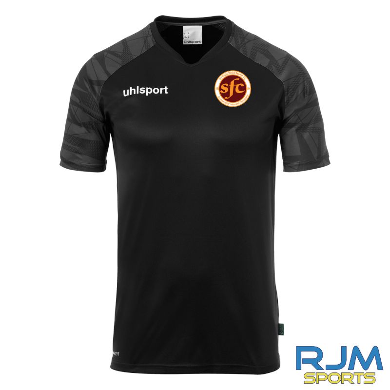 Stenhousemuir FC Uhlsport Goal 25 Shirt Black/Anthracite