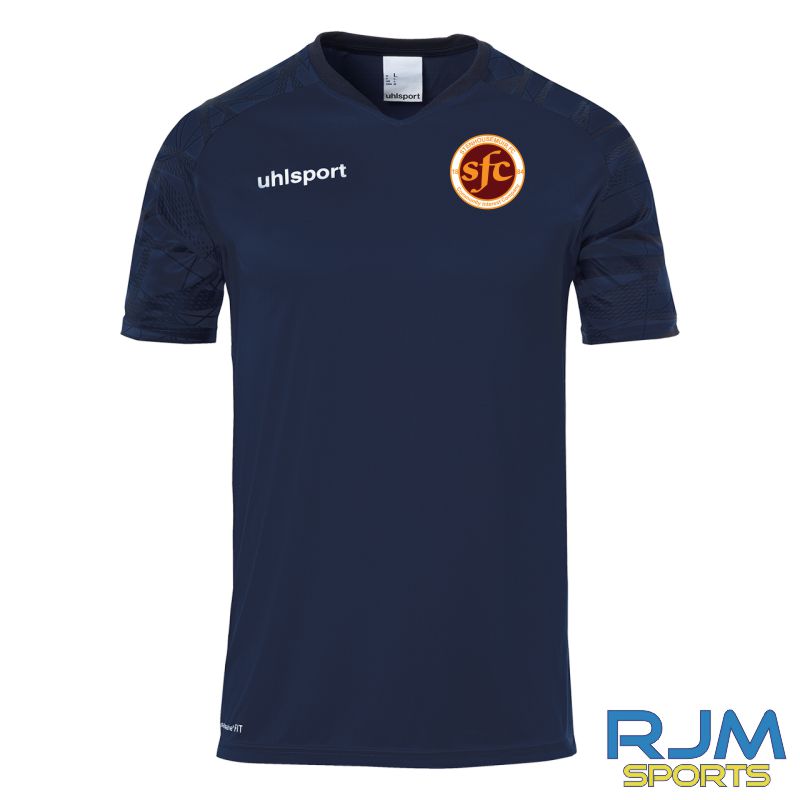 Stenhousemuir FC Uhlsport Goal 25 Shirt Navy