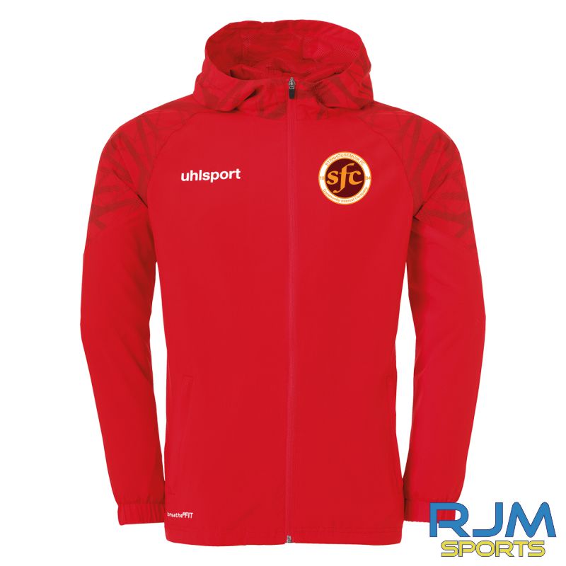Stenhousemuir FC Uhlsport Goal 25 Evo Hood Jacket Red/White